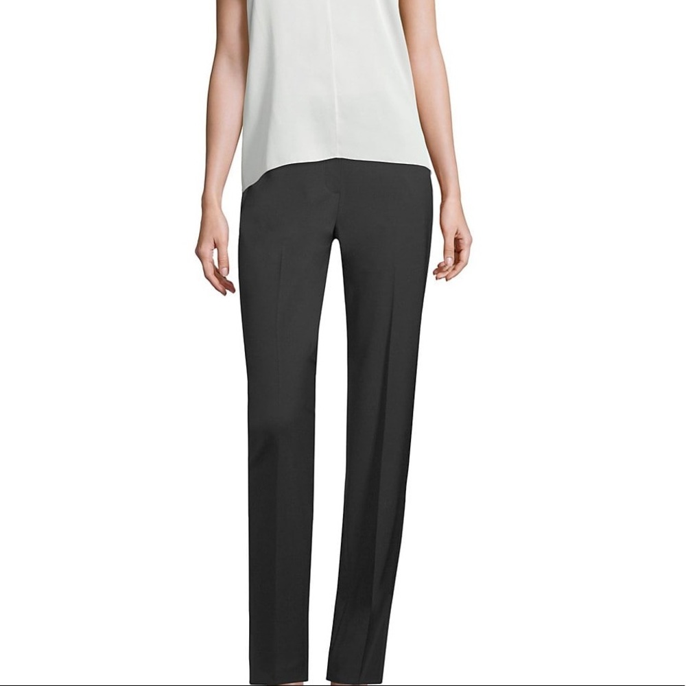 Tahari Dress Pants Roxanne Black Wide Leg Flare NWT